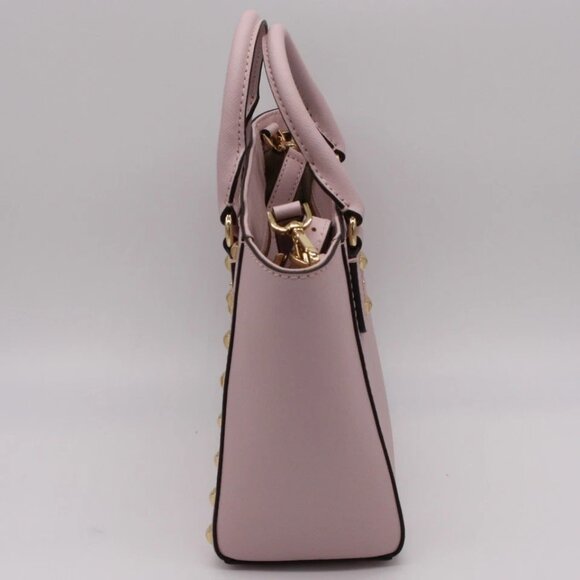 Nwot Michael Kors Sandrine Gold Studded Shoulder Bag Satchel Purse - Picture 7 of 12